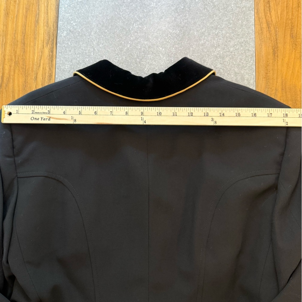 Vintage Golden Dress Black Equestrian Show Jacket Made in Germany Size 14 - Picture 12 of 16